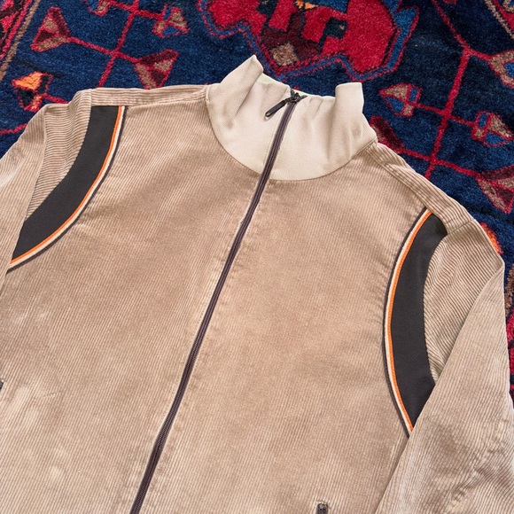 Vintage 80s Utex Corduroy Striped Zip Bomber Jacket - Picture 5 of 13